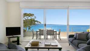 TV, DVD player, music library