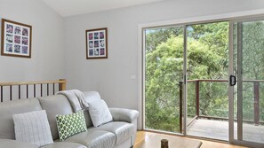 TV, DVD player, music library