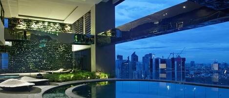 Indoor pool, outdoor pool