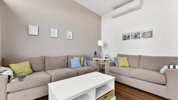 TV, DVD player, books