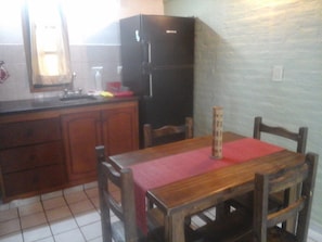 Family Cabin | Private kitchen | Fridge, stovetop, rice cooker, cookware/dishes/utensils