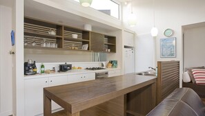 Fridge, microwave, dishwasher, toaster