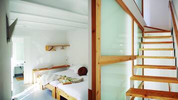 2 slaapkamers, een strijkplank/strijkijzer, reisbedje, wifi