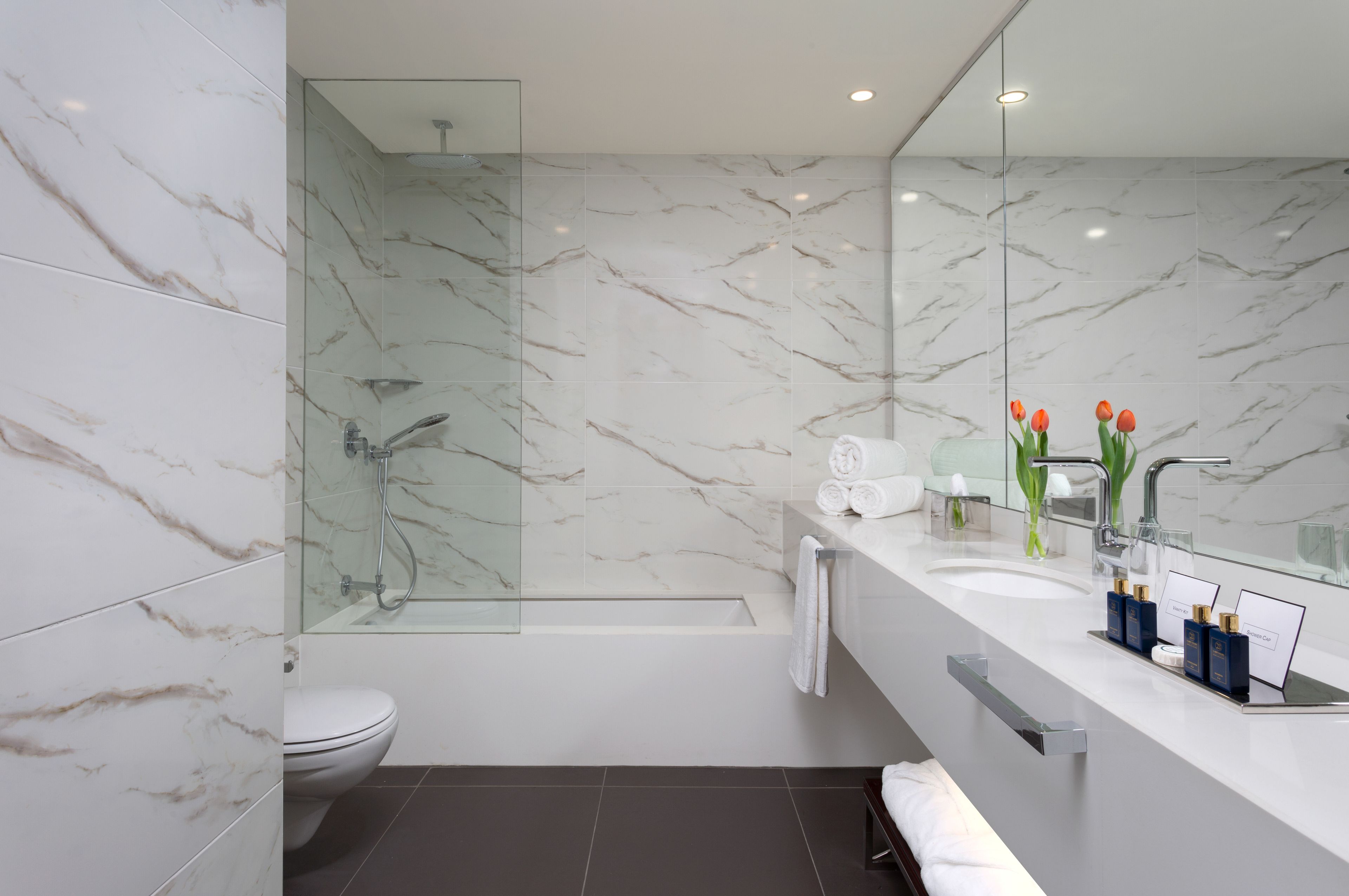 deluxe junior suite | bathroom | free toiletries, towels