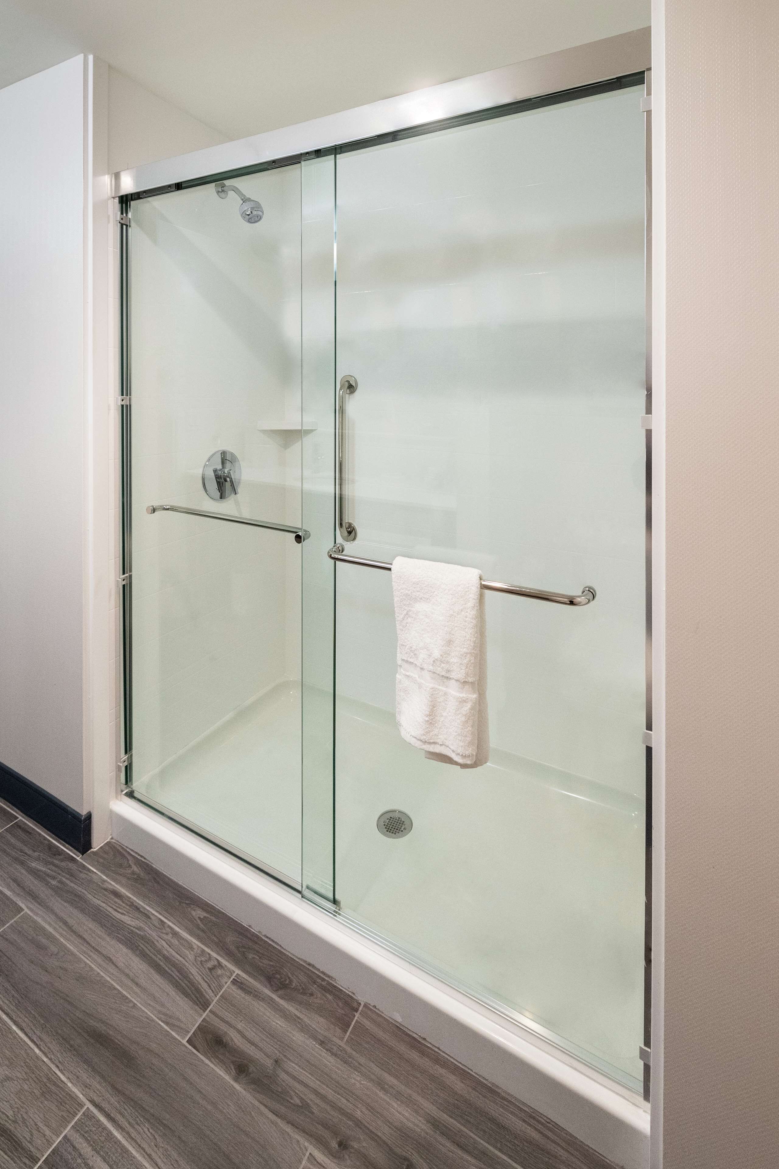 free toiletries, hair dryer, towels