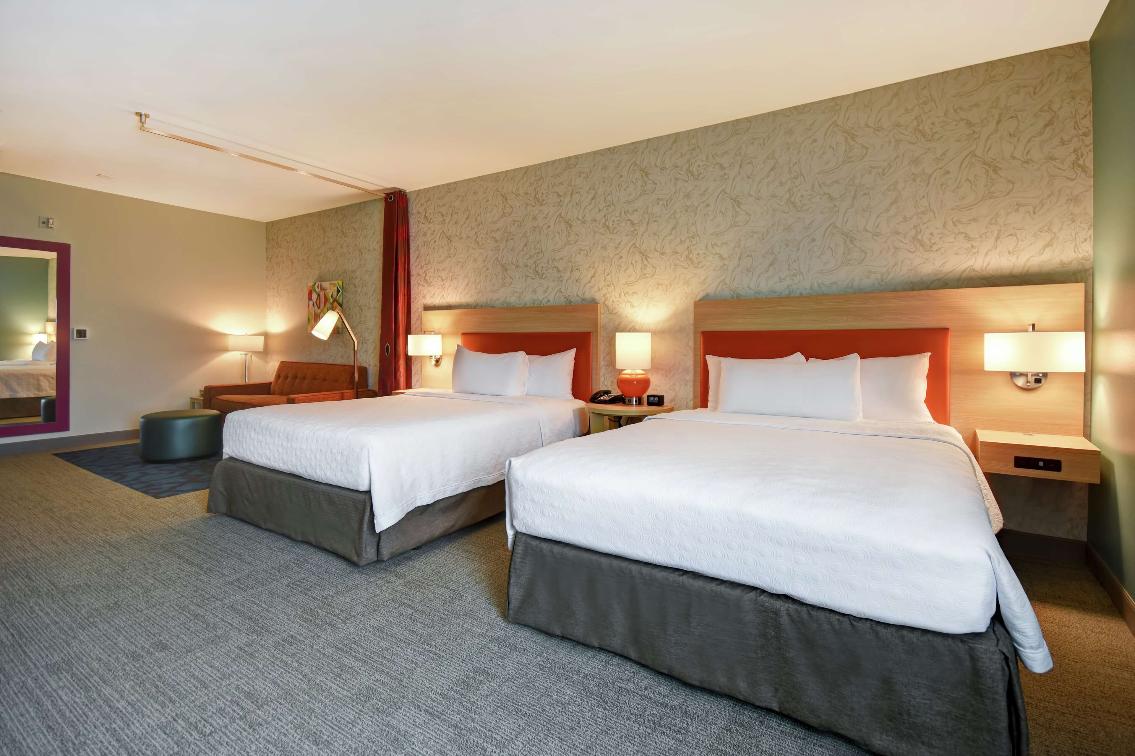 studio, 2 queen beds, accessible (roll-in shower, mobility & hearing) | living area | 42-inch flat-screen tv with cable channels, tv