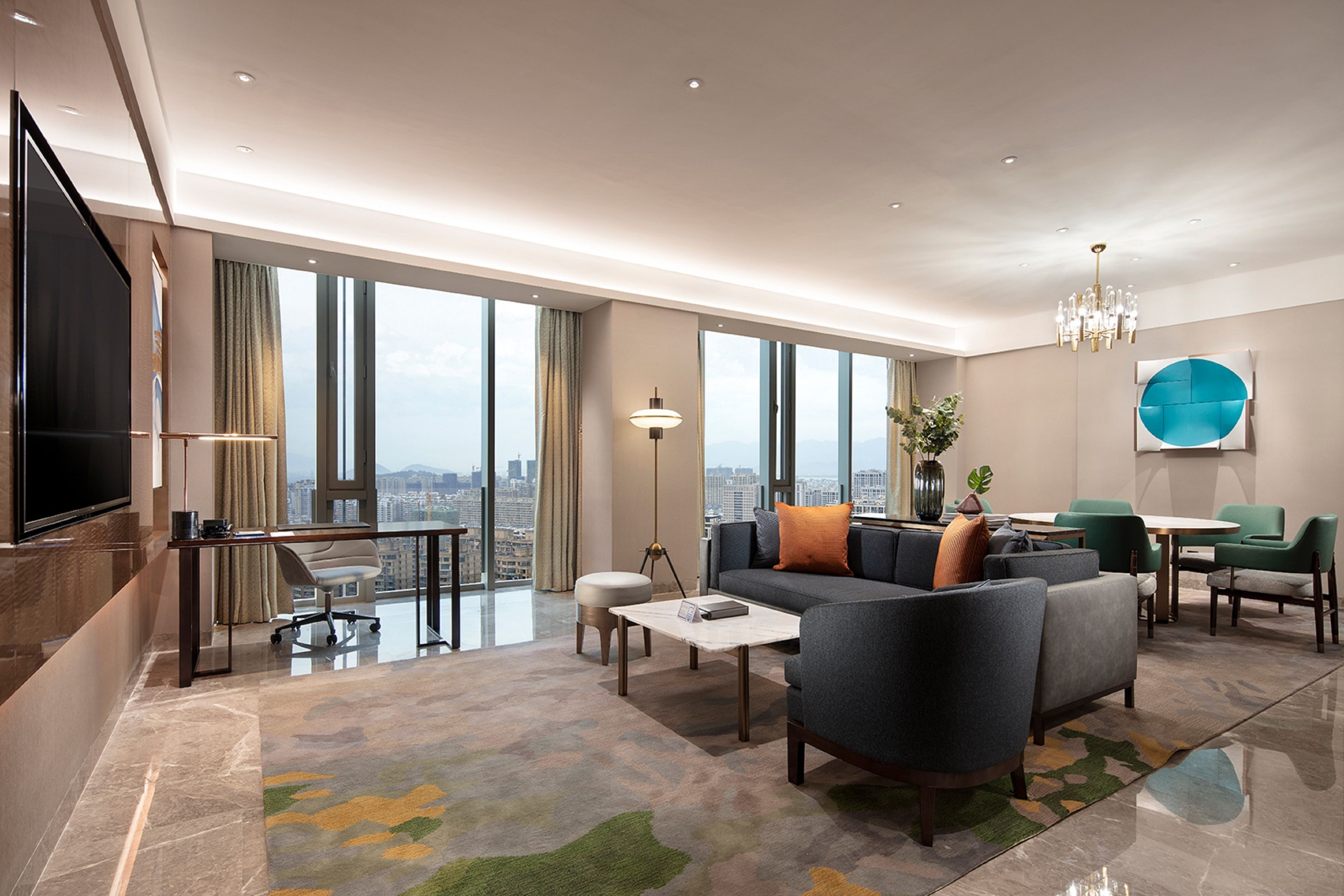 executive suite, 1 bedroom | living area | lcd tv, dvd player, mp3 dock