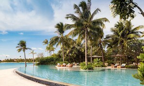 2 outdoor pools, open 6:00 AM to 8:00 PM, cabanas (surcharge)