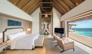 King Overwater Villa with Pool | Premium bedding, minibar, in-room safe, desk