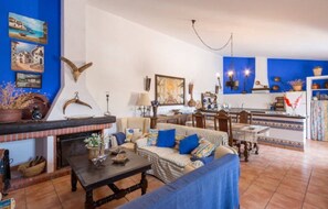 TV, fireplace, video games, DVD player