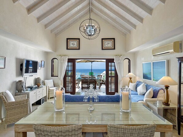 TV, DVD player, books, video library