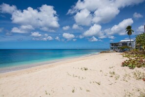 On the beach, beach towels