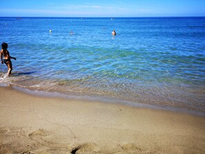 Playa en los alrededores y camastros 