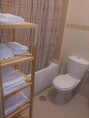 Hair dryer, towels