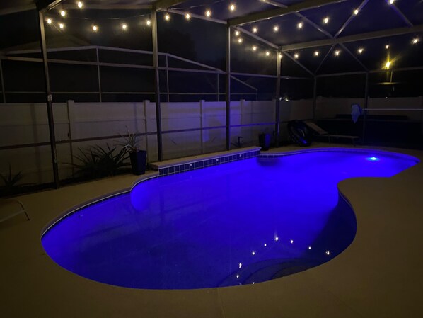 A heated pool