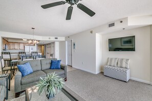 Smart TV, DVD player, stereo