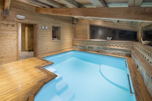 Indoor pool, a heated pool
