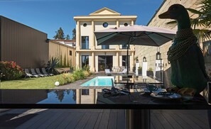 A heated pool