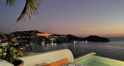 Ylellinen kattohuoneisto La Ropan rannalla upeimmista näkymistä