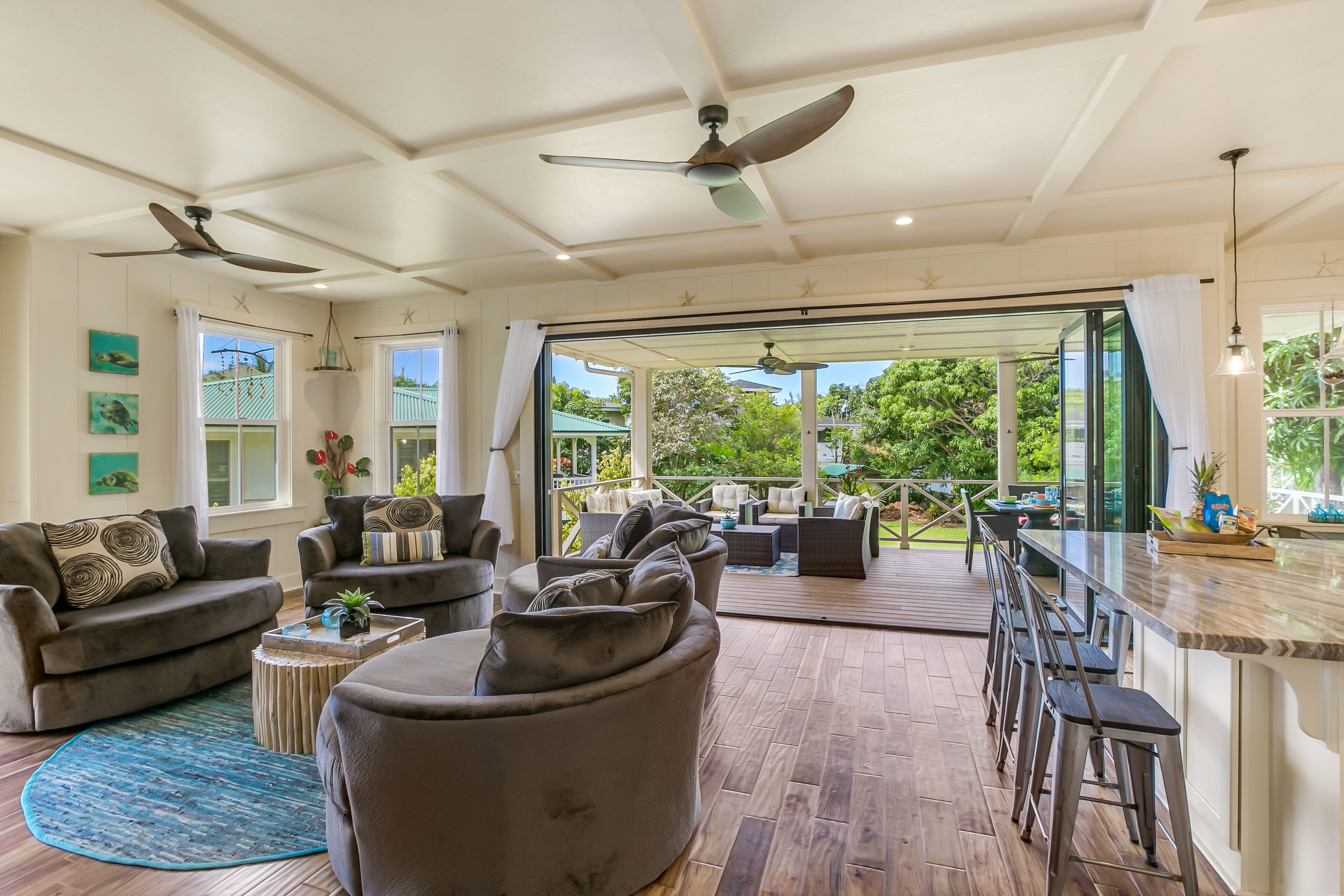 Smart TV, books, music library, printers