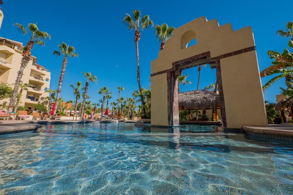 A heated pool