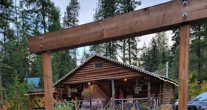 The Trout Shack on the banks of the Wenatchee River