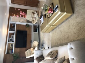 TV, books, music library