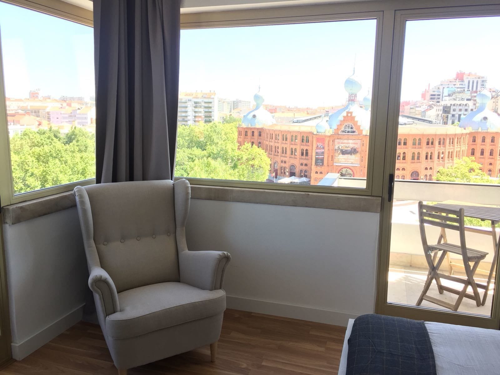 1 bedroom, Select Comfort beds, desk, blackout drapes