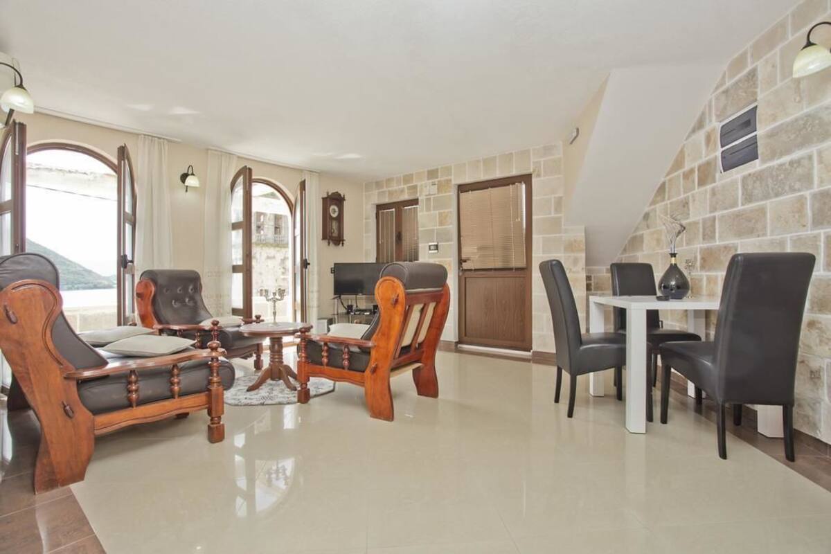 Superior Apartment, Sea View | Living area | LCD TV