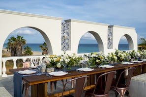 Outdoor wedding area
