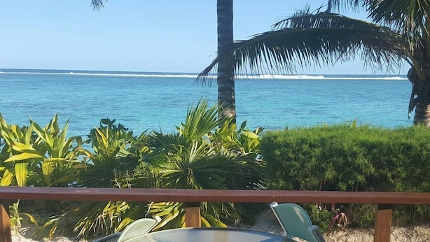 Economy Bungalow, 1 King Bed, Smoking, Sea View | Terrace/patio - Matenga Beach Bungalows (Rarotonga)
