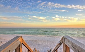 Beach nearby, sun-loungers