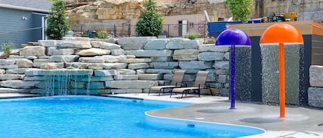 Piscina coperta, una piscina riscaldata