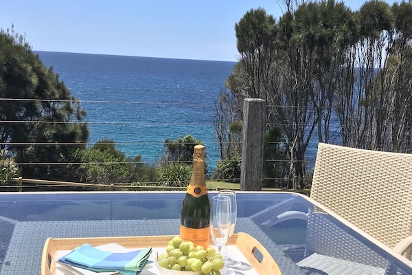 Entertain friends and family in style, whale watching with this fantastic view