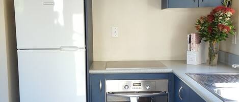 Family 2 Bedroom Beach House | Private kitchen | Full-sized fridge, microwave, oven, stovetop