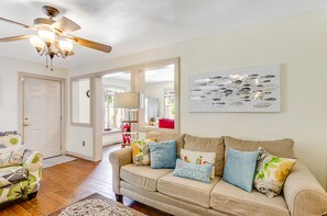 TV, DVD player, books