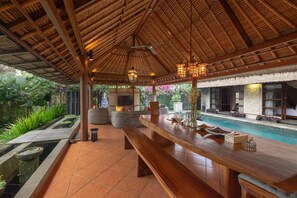 Villa, 2 Bedrooms (Bougenville) | Living area | Flat-screen TV - Ubud Serendipity Villa (Ubud)