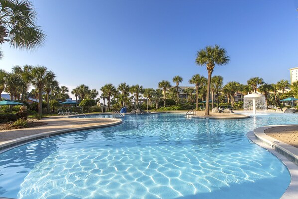 A heated pool