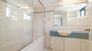 Combined shower/bathtub