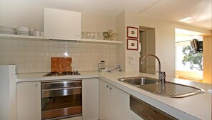 Fridge, microwave, dishwasher, toaster