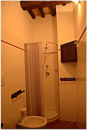 Dusche, Bidet, Handtücher