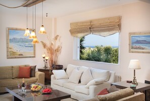 Smart TV, fireplace, DVD player, books