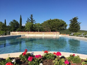 Outdoor pool, a heated pool - Beautiful house on Chianti hilltop with exceptional views.    (Siena)