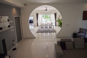 5-Bedrooms Private Pool Villa | Living area | LCD TV, DVD player - Blissful Tropical Stay at SeaLaVie Villa (Rawai)