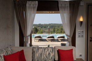 Luxury Villa, 3 Bedrooms, Pool View | View from room - Aracelia Villas with private pools (Kassandra)