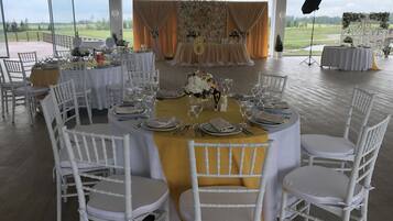 Outdoor banquet area