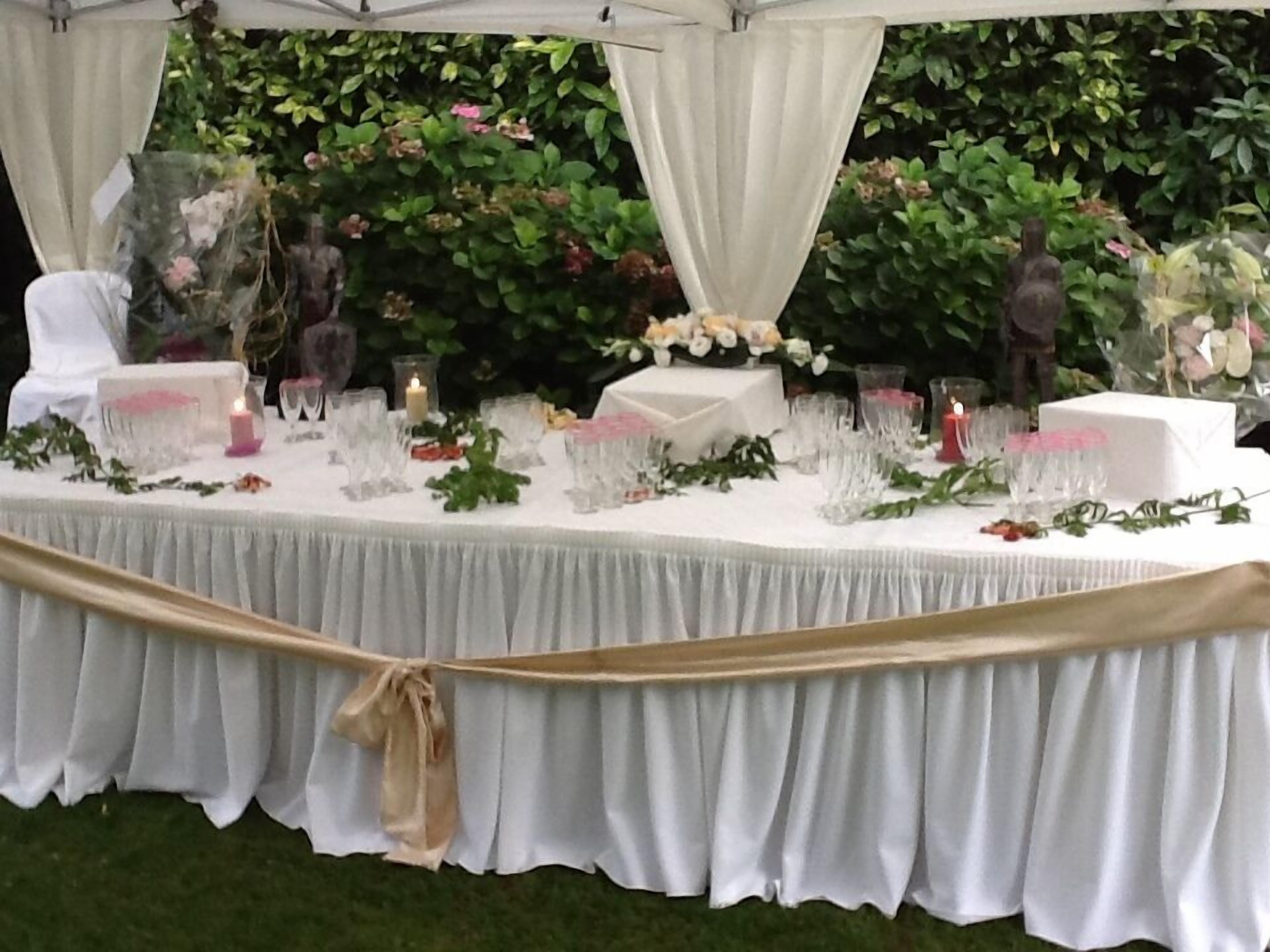 outdoor wedding area