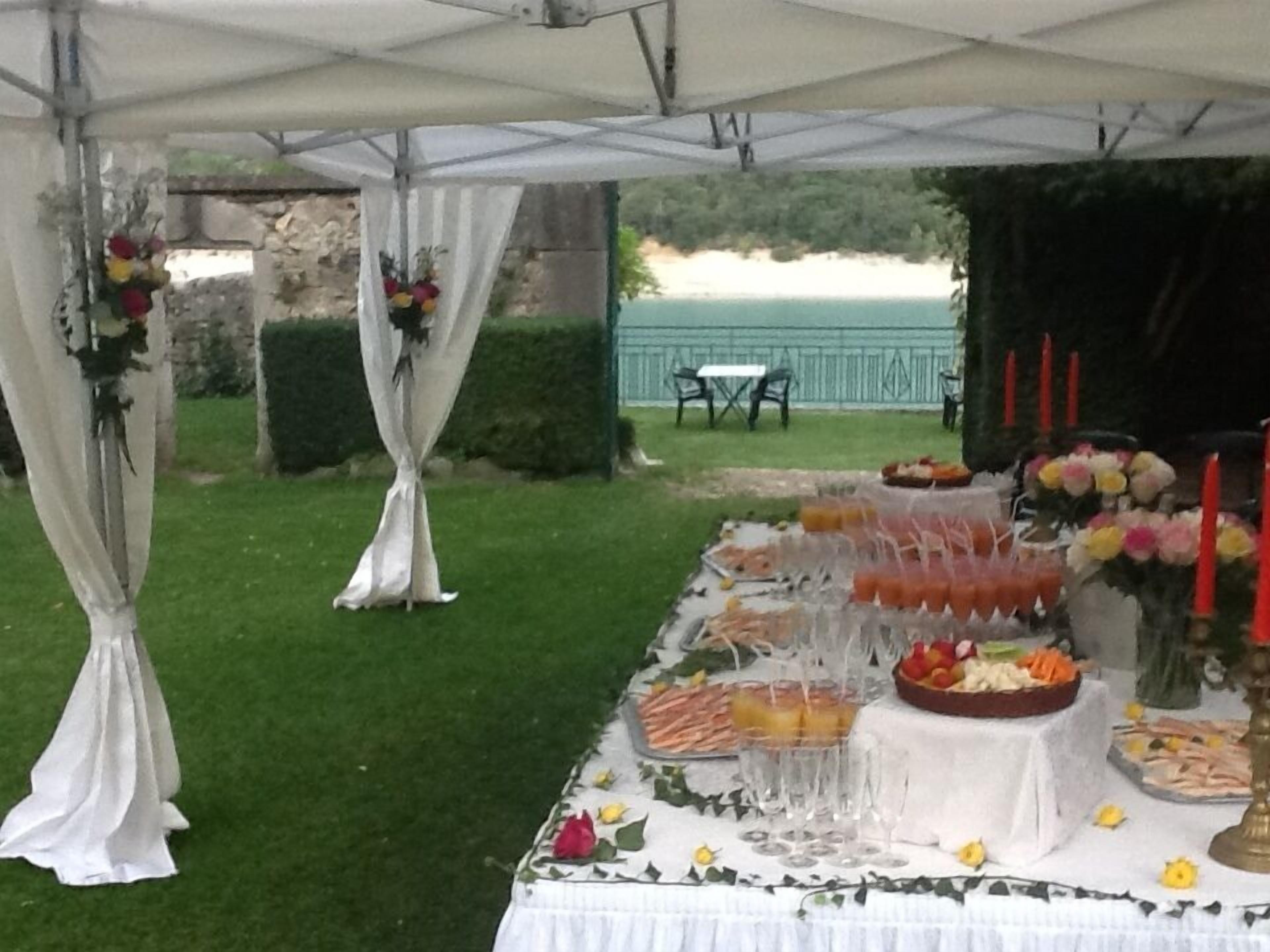 outdoor wedding area