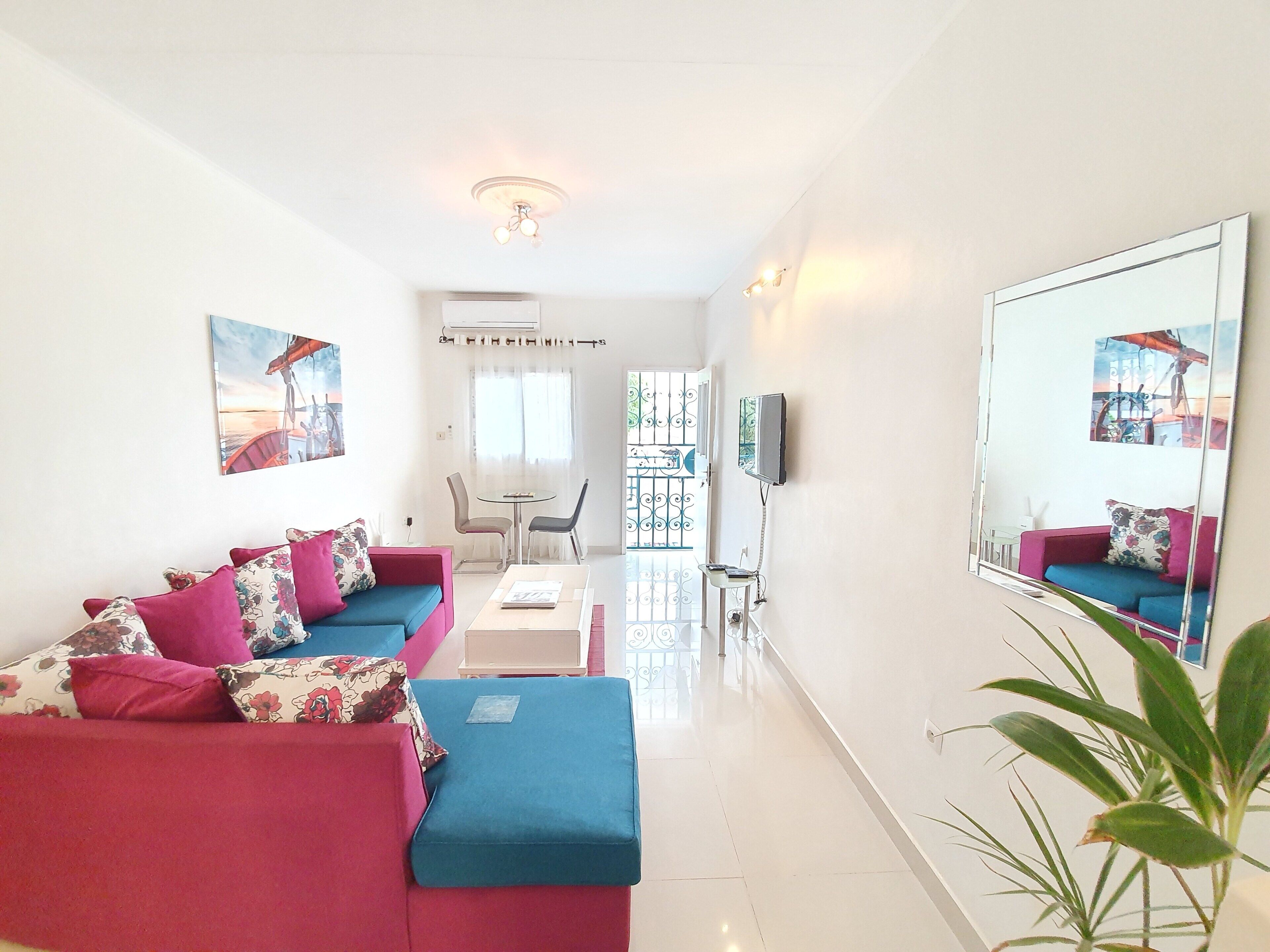 Een flatscreentelevisie