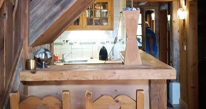 Face Mont Blanc, Ski aux pieds, Vacance sans voiture, Duplex vieil alpage